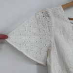 Le lis White Embroidered Mini Dress Short Sleeves with Ties size Small NWT Photo 3