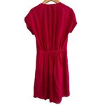 Madewell Fable Romantic Red Silk V Neck Casual Preppy Lightweight Dress size 2 Photo 3