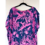 Lilly Pulitzer Women Dress Pink Lowe Mini Dolman Sleeve Floral Sheath Boho Large Photo 9