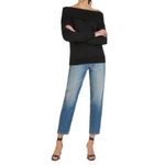 NWT Marissa Webb So Relaxed Off the Shoulder Sweatshirt Black Sz XS $245 Photo 3
