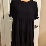 Glam Women’s Dress Solid Ruffle Hem Dress Size L Photo 0
