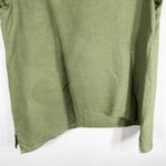 Peck & Peck Peck Peck Medium Top Green Linen Square Neck Cap Short Sleeve Solid Tee 327 Photo 3