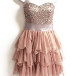 Arden B  Sweetheart Sleeveless Mini Dress Gold Tulle Sequins Glam Extra Small Photo 0