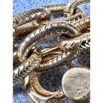 VTG Metal Chain Necklace Extra Long Gold Tone 4 Leaf Clover 21" Photo 5