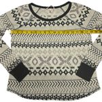 Victoria's Secret Victoria’s Secret Thermal Pajama Top Gray Aztec Print Long Sleeve Photo 7