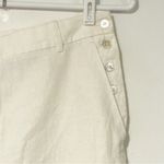 Polo Ralph Lauren Linen White Flare Leg Button Side Women’s Size 6 Pants NEW Photo 1