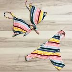 Boutique Multi colored striped Brazilian bikini Photo 3