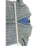 Talbots Women’s 14 Blue Tweed Button Up Blazer Jacket Lined Gold Buttons Bouclé Photo 11
