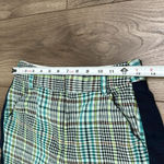 Tanya Taylor Tanya Taylor Fallon Green Houndstooth Plaid High Rise Semi Flare Pants Size 2 Photo 6