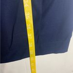 Akris Punto  women's size 10 m Navy Wool Blend dress button front cinch waist Photo 8