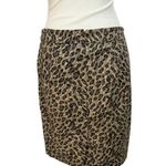 Loft Ann Taylor Skirt Womens Sz 6 Petite Preppy Animal Print City Chic Pencil Photo 3