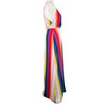 Lush Clothing NWT Lush Women’s Maxi Dress Rainbow Stripe Size Small Photo 5