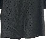 PRETTYGARDEN  Women's Black Embroidered Blouse L Long Puff Sleeve Photo 10