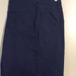 NWT New Cotton blend dark blue snap front skirt Medium M womens Photo 3