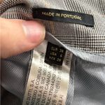 Massimo Dutti  slim chino modal cotton grey check trousers pants size 6 (30) Photo 2