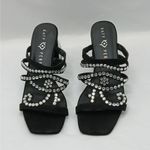 Katy Perry The Layla Sandals Womens 9.5M Black Rhinestones Block Heel Shoes Photo 1