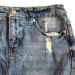 Wild Fable  Blue Denim Distressed Cut Off Mini Skirt Size 4 Boho Country Rodeo Photo 2