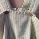 Vintage Cream & Light Tan Striped Suspender Midi Dress Size S GUC Photo 12