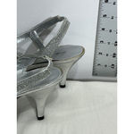 Kohls Womans Apt 9  Open Toe Strappy High Heel Pump Sandal 10 M Silver Photo 3
