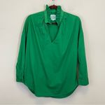 A SHIRT THING Kelly Green Ruffle Neck‎ Long Sleeve Top Size XS Photo 1
