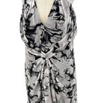 Tadashi Shoji Tadashi Shoji Cobie Draped Cold Shoulder Gown Dress Gray Black Size 16 Photo 5