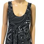 Portocruz Black White Geometric Coverup Sleeveless Mini Dress with Pockets Small Photo 2