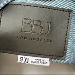 Boom Boom Jeans  Medium Wash Destroyed Trucker Style Denim Jacket XL Photo 7