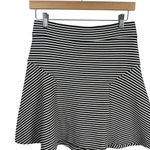 EXPRESS Women’s Mixed Stripe Skater Flare Mini Skirt Black/White 2 Photo 2
