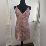 Victoria's Secret  Pink Sequin Slip Mini Dress medium holiday‎ Barbiecore cocktail Photo 1