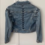 Sandro Blue Denim jacket with lace Photo 11