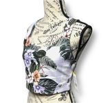 EleVen Venus Williams L Tropicana Floral Sports Bra Crossback Stretch NWT White Size L Photo 6