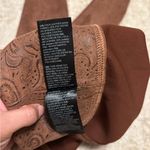 White House | Black Market Brown Embossed Faux Leather Runway Leggings size 00 Photo 3