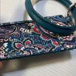 Vera Bradley  Teal Paisley Wristlet with Keychain Photo 2