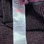 Pretty Little Thing Purple Metallic Sparkly Bow Tie Puff Sleeve Mini Dress Size 16 Photo 10