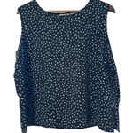 Bonworth ‎ Black Polka Dot Sleeveless Top Blouse Career Casual Photo 0