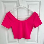Decree Hot Pink Scoop Neck Short Sleeve Cropped Top Women’s Size S Photo 1