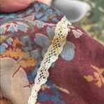 Patty’s Of Texas Vintage 1970s Floral Maroon Western Boho Button Down Shirt Photo 10