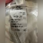 Levi's Jeans Women's 28x30 OffWhite 501 Straight High Rise Button Fly Distressed Photo 13