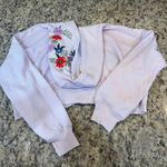 Wildfox  Light Purple Zip-Up Embroidered Hoodie Photo 6