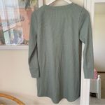 Soma  Cozy Waffle Knit Long Sleeve Sleepshirt Dress in Heather Jade Size Small Photo 5