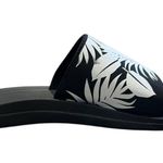 OluKai Slides Women’s Size 11 Black White Punua 'Olu Slip On Sandals Summer Photo 2