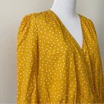 Madewell Wrap Top in Star Golden Yellow Scatter Print M Photo 3