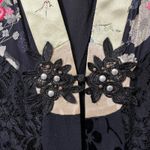 Vintage 90s Spencer Alexis boho kimono cardigan shrug top Black Photo 3