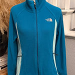 The North Face Fleece Full Zip Sweatshirt Blue Zipped Pockets Size Medium Photo 0