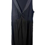 DKNY NWOT  Formal Dress Women's Size Large Preppy Little Black Dress V-Neck Pleat Photo 0