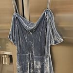 Reformation ππ Lorraine Cold Shoulder Velvet Mini Dress ~ Rain 2 NWOT Photo 12