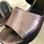 Topshop Della Iridescent Mermaid Snake Textured Chunky Platform Mule Sandals Photo 11