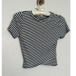 Silence + Noise Small Black and White Cropped Urban Outfitters Stripe Crop Top Photo 1
