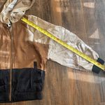 ZARA gold brown and Black Jacket windbreaker fabric Photo 7