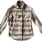 Everlane The Oversized Button Down Shacket Shirt Jacket Camel Plaid Size Small Photo 6